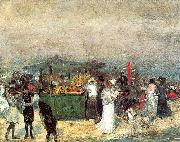 Glackens, William James Fruit Stand, Coney Island oil painting artist